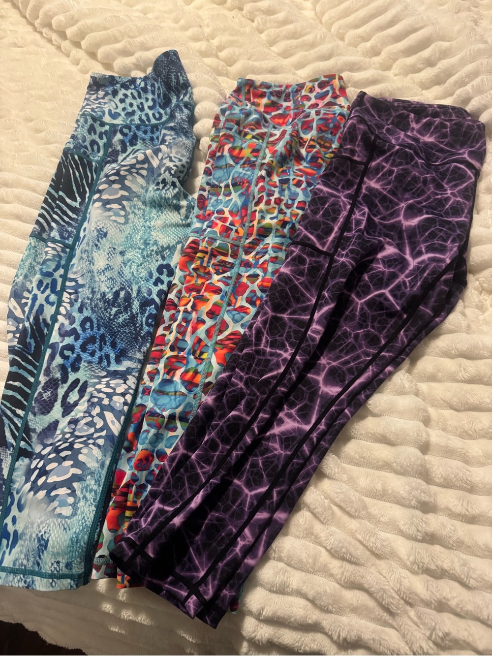 Constantly Varied Gear Kids Purple Lightning & Multi-Pattern Leggings Set